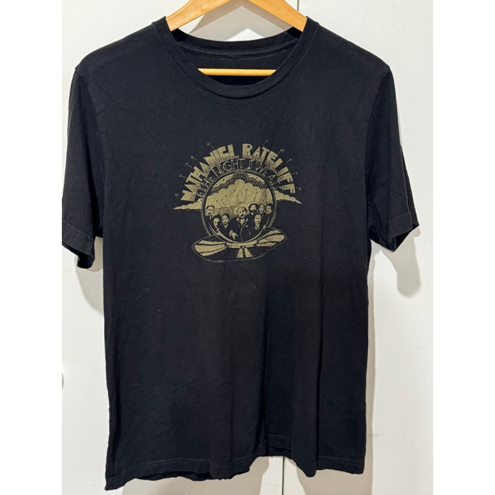 Men's Unbranded Black Gold Nathaniel Rateliff & The Night Sweats concert Tee L